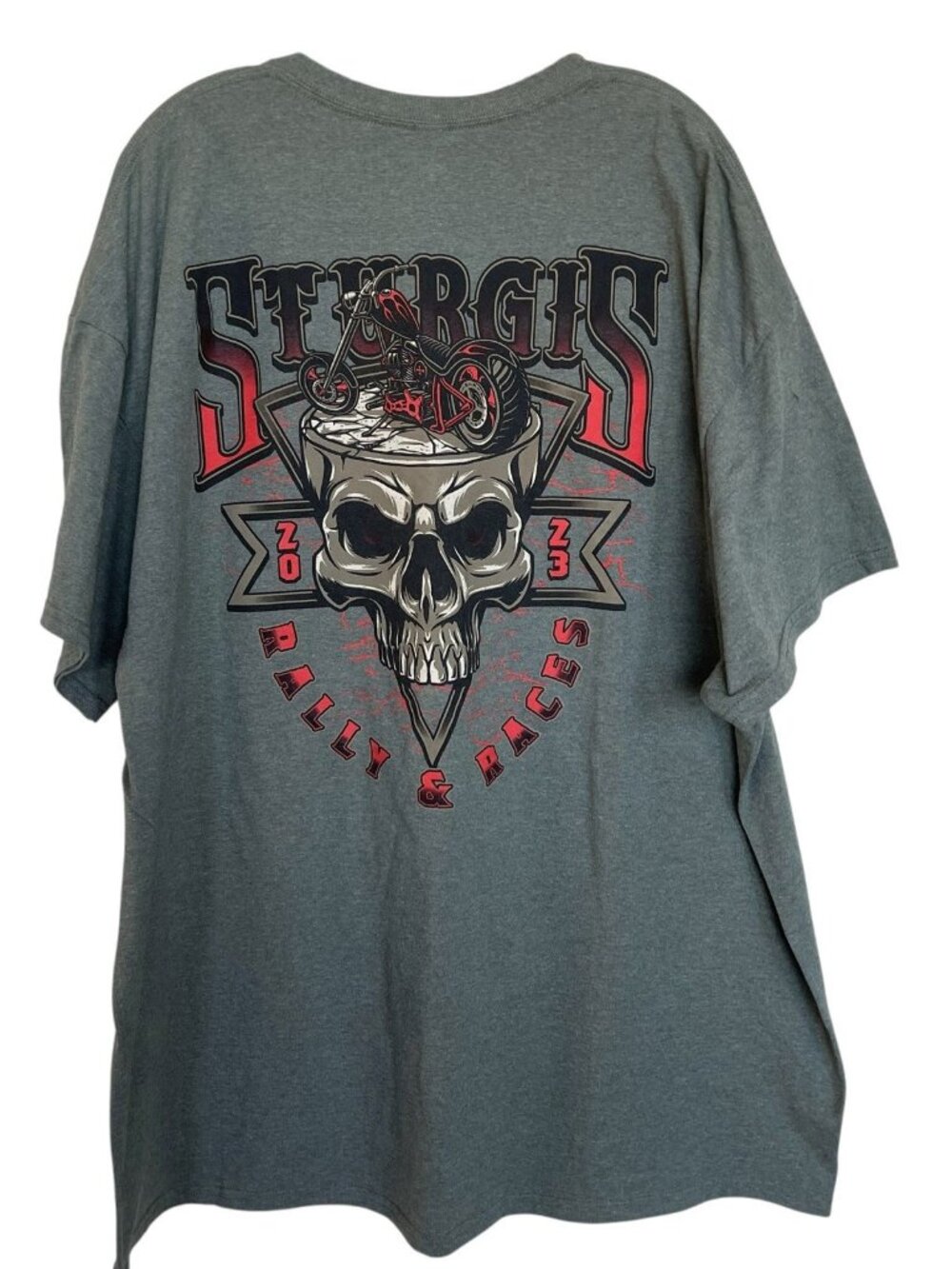 Gildan T Shirt Men’s Size 3XL Sturgis 2023 Rallies An Races Skull